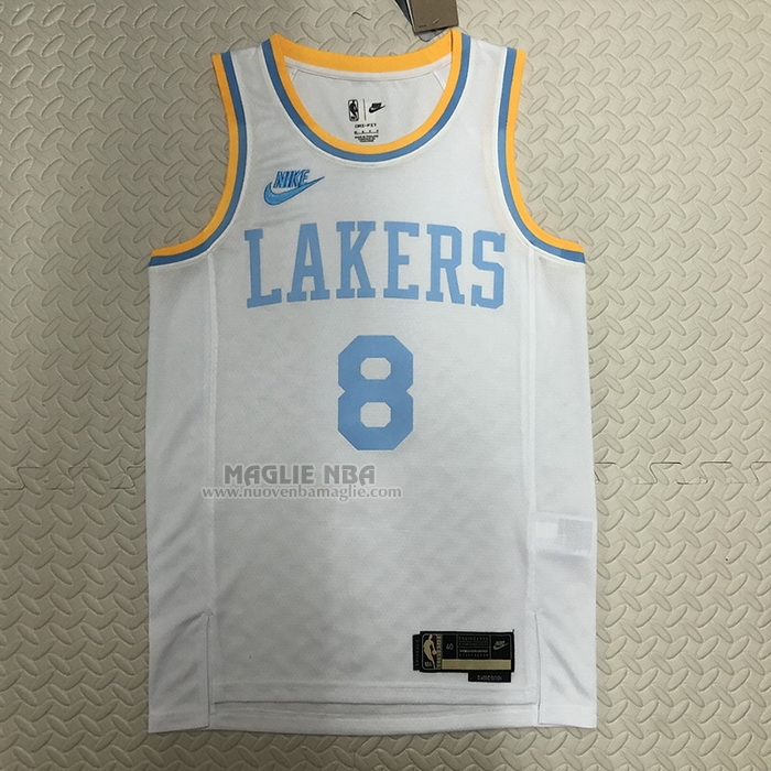 Maglia
 Kobe Bryant NO 8 Los Angeles Lakers Classic 2022-23 Bianco

